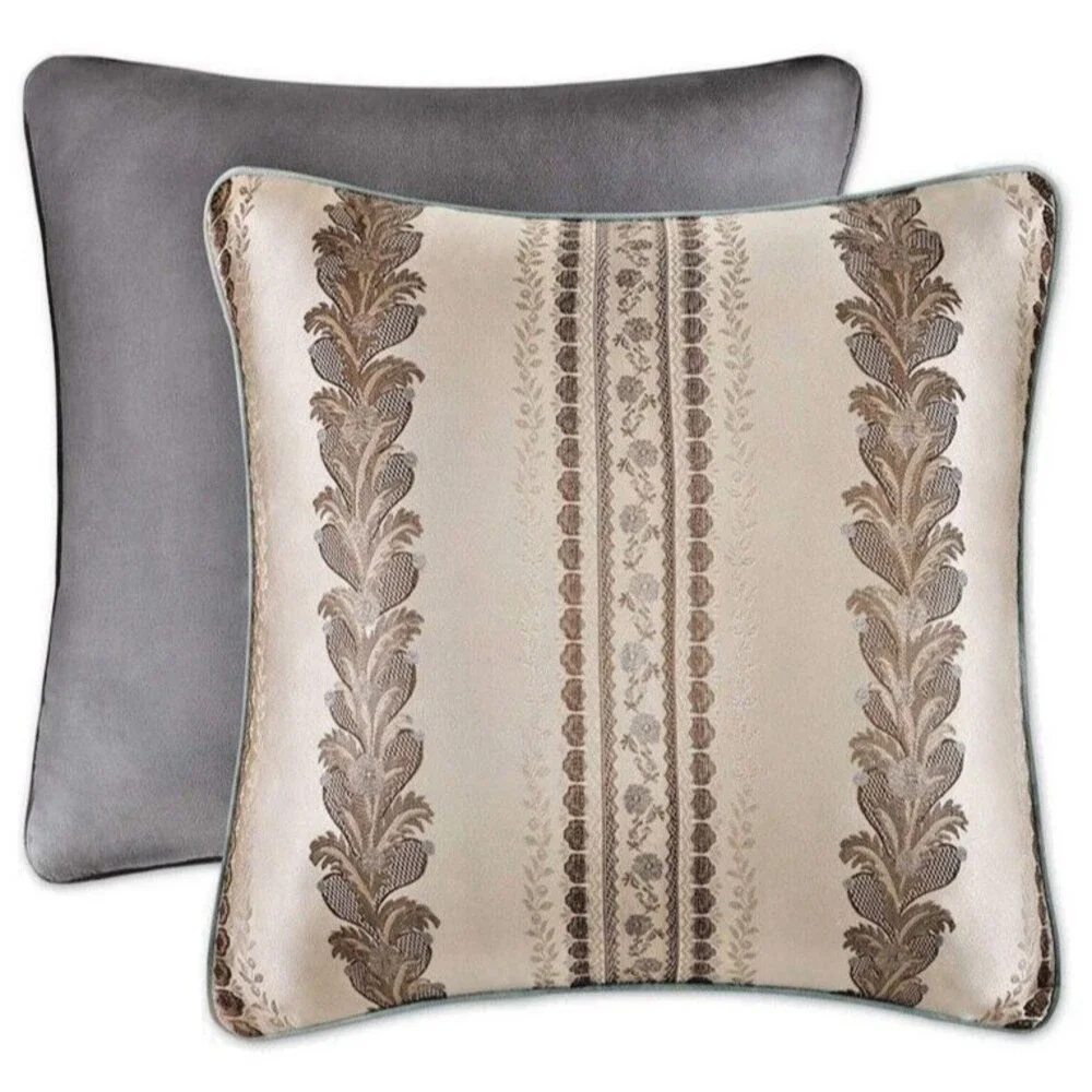 J. Queen Crystal Palace Euro European Shams Set of 2 Taupe Beige Sham